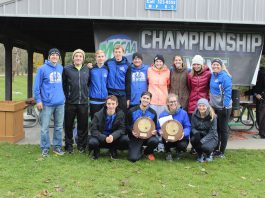 Group photo of the cross-country runners.