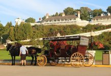 Horse carriage on Mackinac Island.