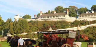 Horse carriage on Mackinac Island.