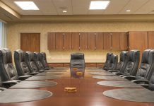 Board room in the Roll Building of KCC's North Ave. campus