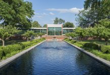 The new fountains at the North Avenue Campus in Battle Creek