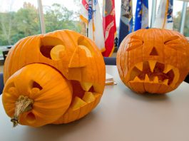 picture of carved pumpkins