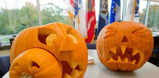 picture of carved pumpkins