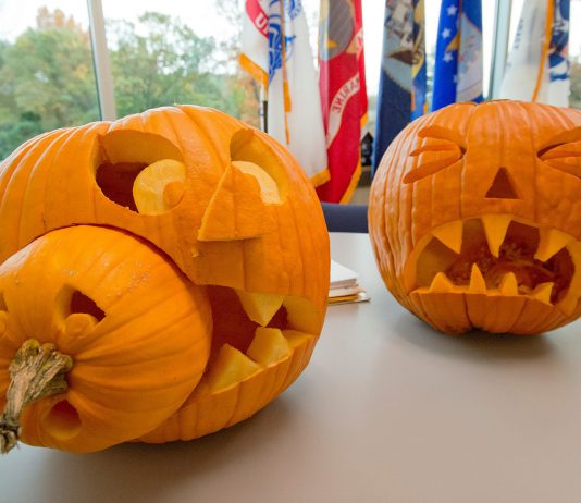 picture of carved pumpkins