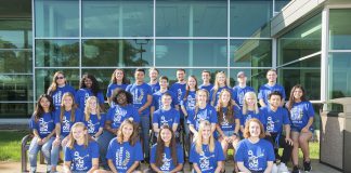 KCC's 2019 Gold Key and Trustee scholar students pose for a group photo on campus in 2019.