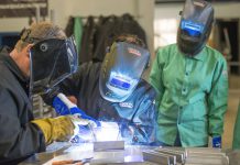 Students weld at the RMTC.