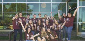 A group photo of KCC's 2021-22 Gold Key and Board of Trustee scholarship recipients.