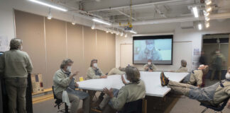 A classroom full of different versions of the same person in different poses.